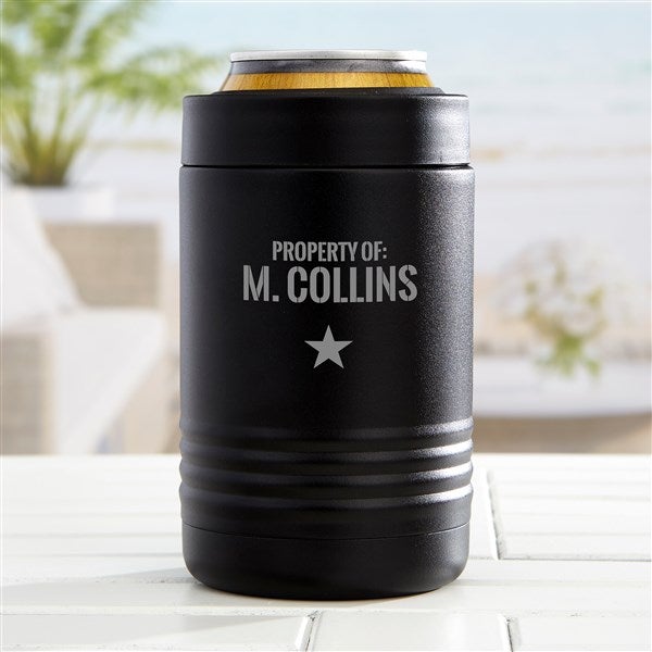Authentic Personalized Stainless Insulated Beer Can Holder - 36942
