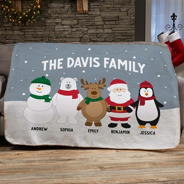 Personalized Blankets - Santa and Friends - 36979