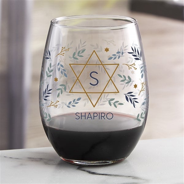 Wine Glasses Hanukkah