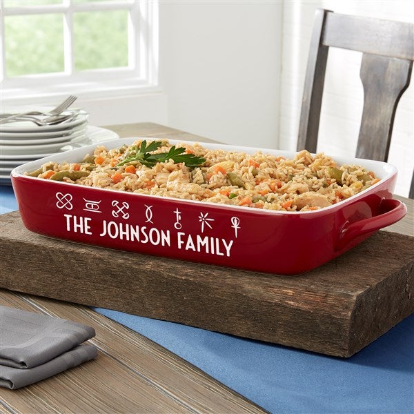 Kwanzaa Personalized Ceramic Casserole Baking Dish  - 37110