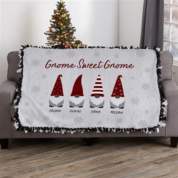 Christmas Gnome Personalized 56x60 Woven Throw