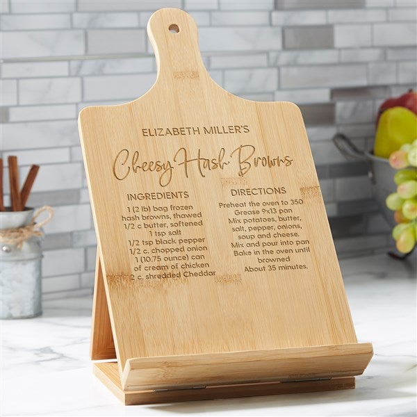 Favorite Family Recipe Personalized Bamboo Cutting Board - 10x14
