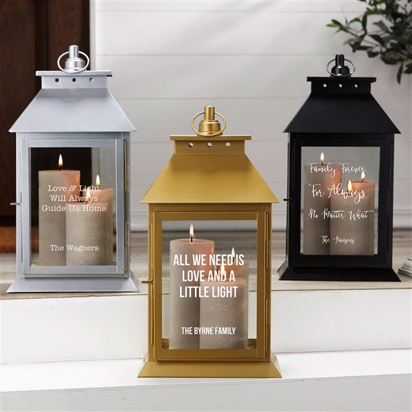 Expressions Personalized Black Decorative Candle Lantern