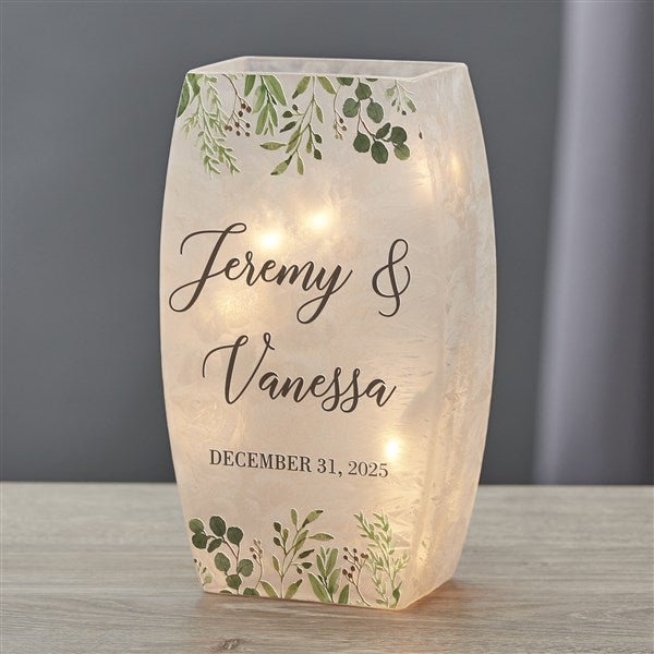 Personalized Wedding Frosted Shelf Décor - Laurels of Love - 37584