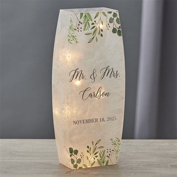 Personalized Wedding Frosted Shelf Décor - Laurels of Love - 37584