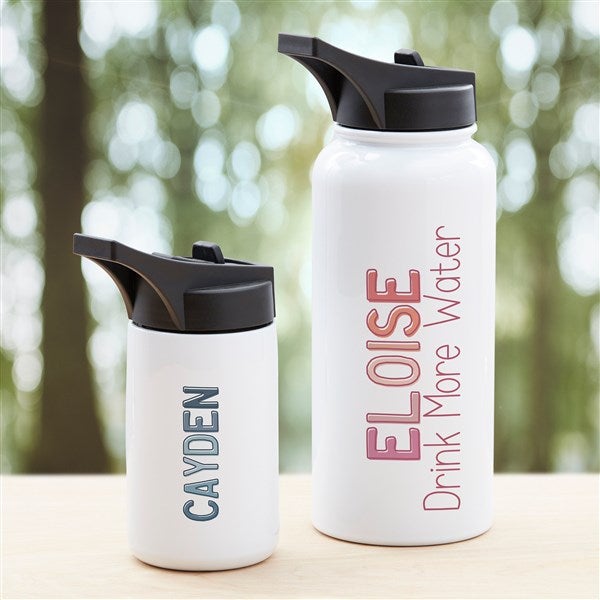 Ombre Name Personalized Double-Wall Vacuum Insulated 14 oz. Water Bottle