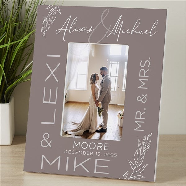 Elegant Couple Personalized Wedding Picture Frame  - 37822