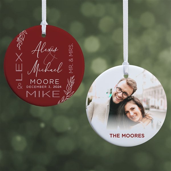 Elegant Couple Personalized Wedding Ornament  - 37839