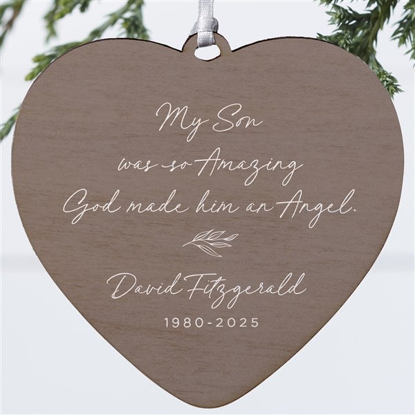 So Amazing God Made An Angel Personalized Heart Ornament  - 37895