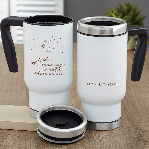 Under The Same Moon Personalized 14 oz. Commuter Travel Mug  - 38040