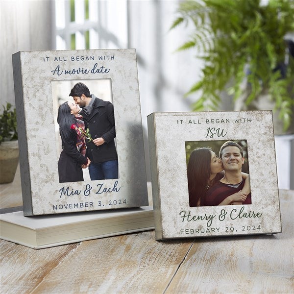 Personalized Galvanized Metal Picture Frame - It All Began With