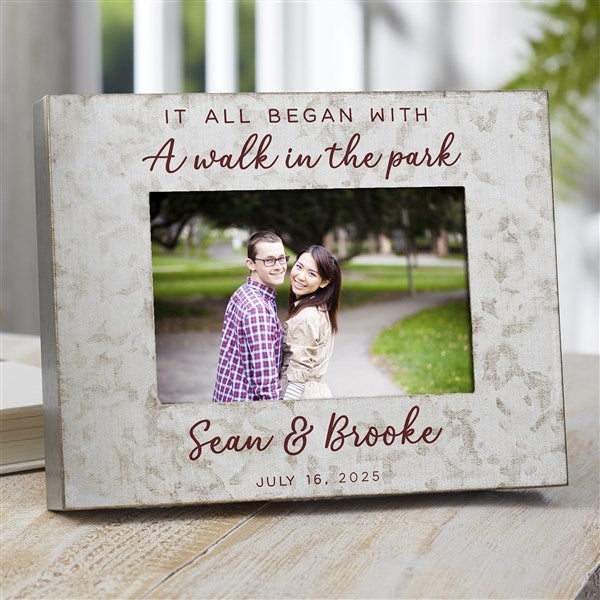 Personalized Galvanized Metal Picture Frame - It All Began With - 38183