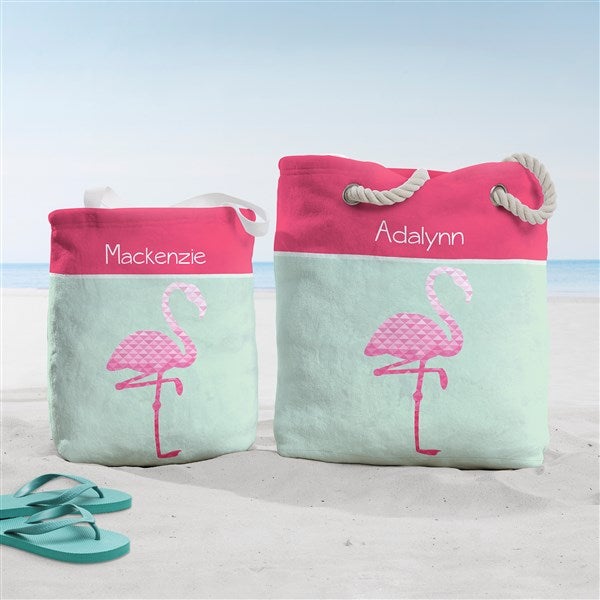 Flamingo Personalized Beach Bag