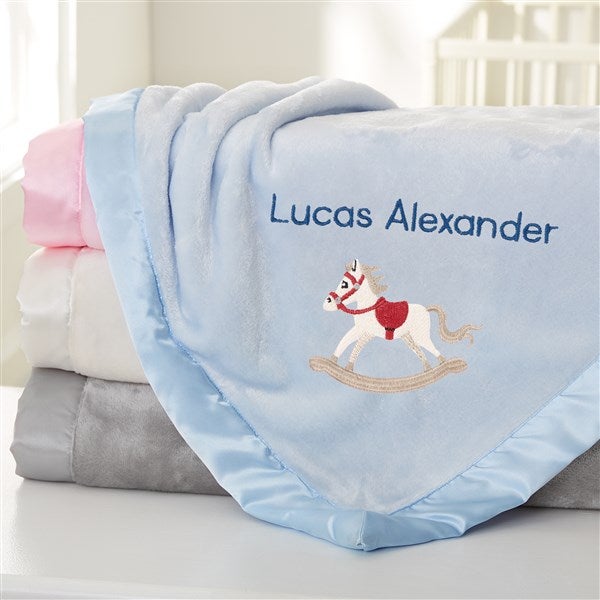 Pottery barn shop baby blanket personalized