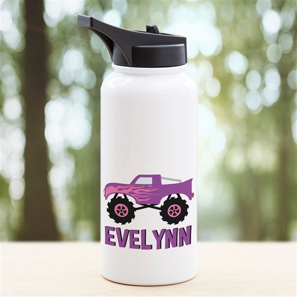 Construction & Monster Trucks Personalized Double-Wall Vacuum Insulated Water Bottle  - 38430