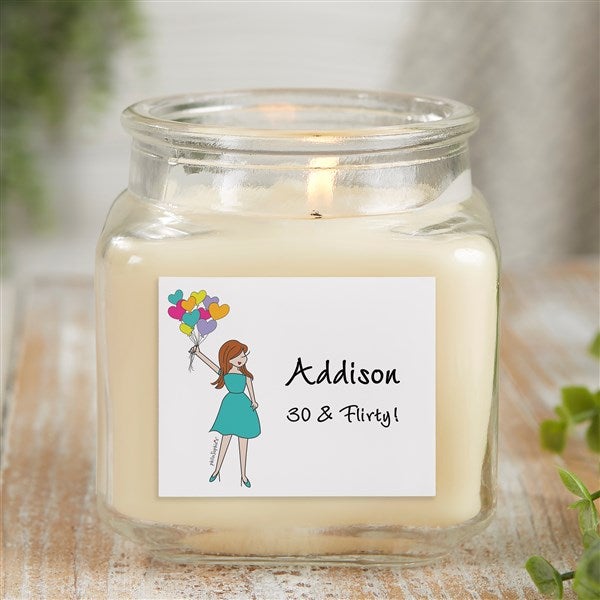 Birthday Balloons philoSophie's® Personalized Scented Glass Candle Jar  - 38524