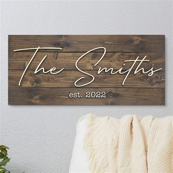 Personalized Wooden Pallet Modern Script Family Sign - 38569D