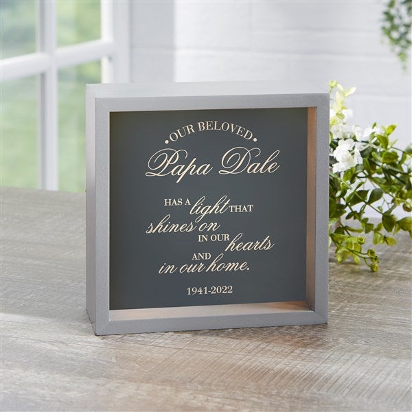 Memorial Light Personalized LED Light Shadow Box- 6