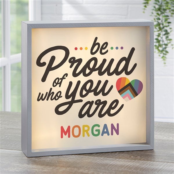 Love Yourself Personalized LED Light Shadow Box  - 38810