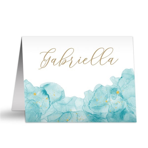 Birthstone Color Personalized Note Cards  - 38882