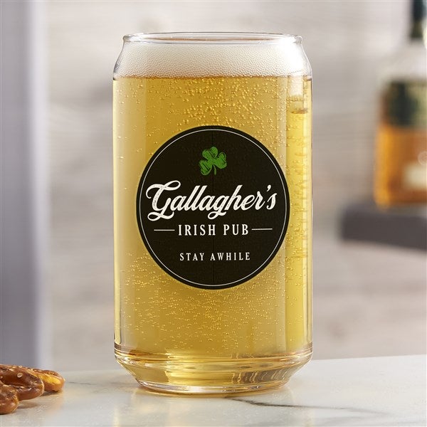 Personalized Beer Can Glass