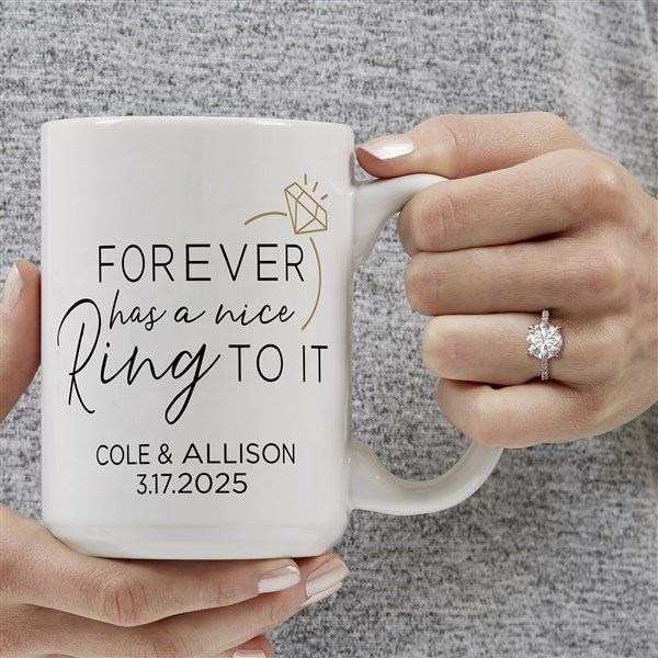 We're Engaged Personalized Coffee Mugs  - 39232