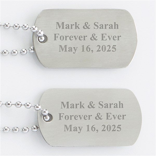 Personalized Keepsake Dog Tag Set - 3927