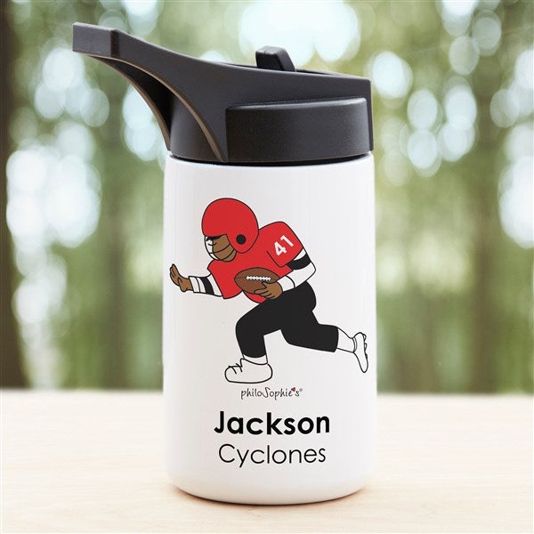 philoSophie's® Football Personalized Double-Wall Vacuum Insulated Water Bottle  - 39282