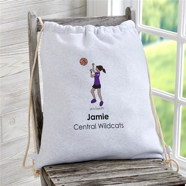 philoSophie's® Basketball Personalized Sweatshirt Drawstring Bag  - 39292