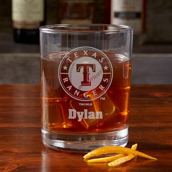 Texas Rangers 20oz. Personalized Etched Tumbler - Black