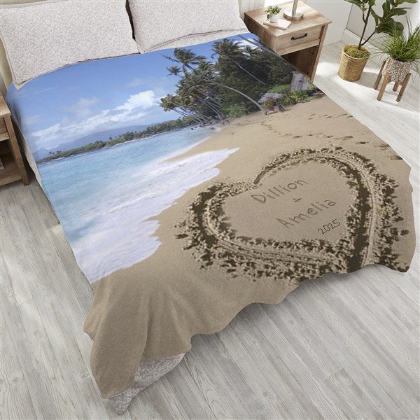 Our Paradise Island Romantic Personalized Throw Blankets - 39658