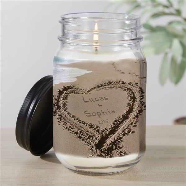 Personalized Farmhouse Candle Jar - Our Paradise Island - 39660