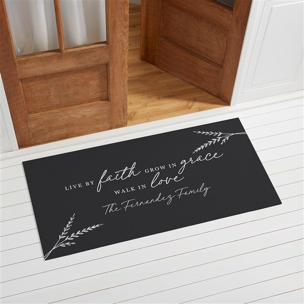 Live By Faith Personalized Oversized Doormat- 24x48