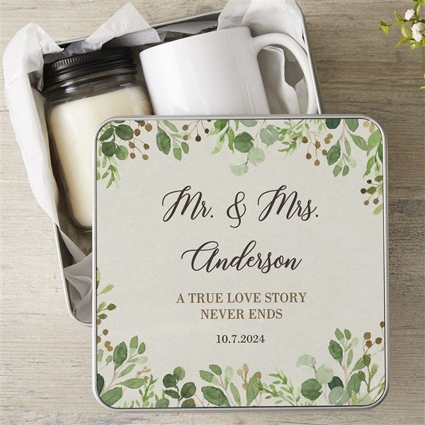 Laurels of Love Personalized Metal Gift Tin  - 39997