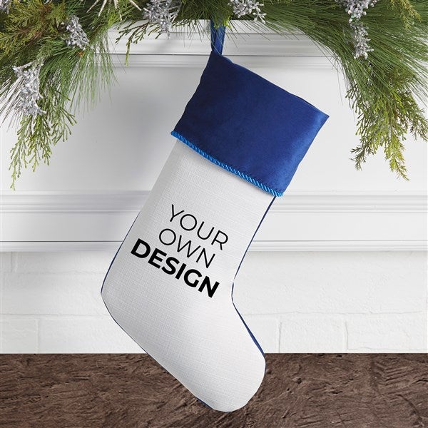 Design Your Own Personalized Blue Christmas Stocking  - 40075