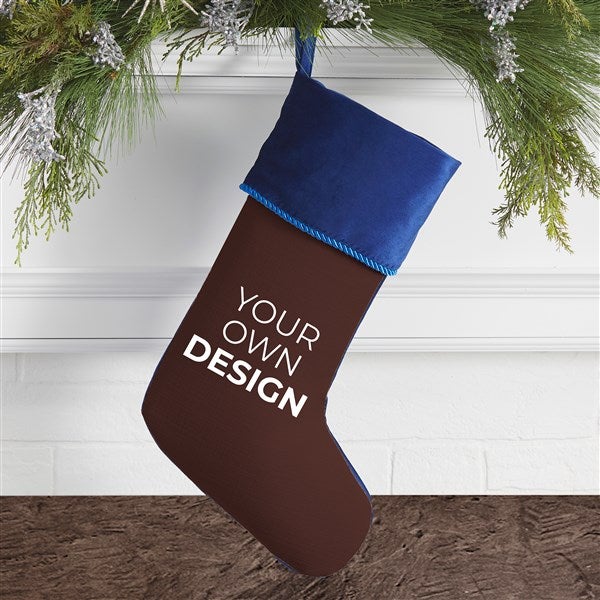 Design Your Own Personalized Blue Christmas Stocking  - 40075