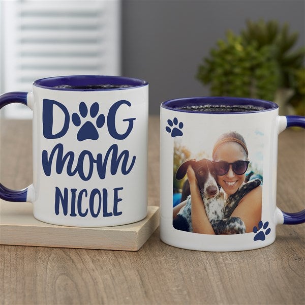 Custom New Mom Coffee Mug - 11oz Blue