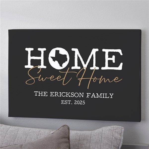 Personalized State Canvas Prints - Home Sweet Home - 40217