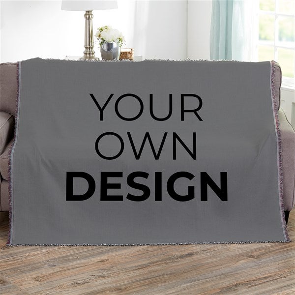 Design Your Own Personalized Woven Throw - 40366