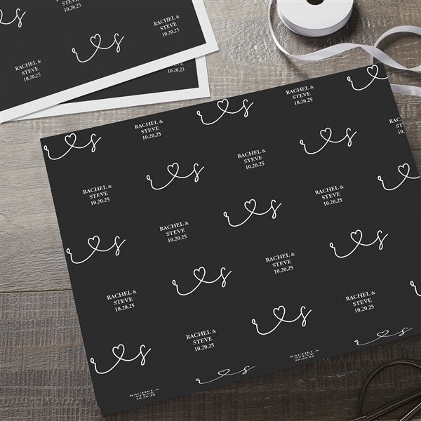 Drawn Together By Love Personalized Wrapping Paper  - 40421