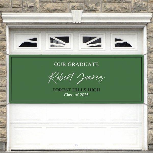 Then & Now Graduate Personalized Banner  - 40541