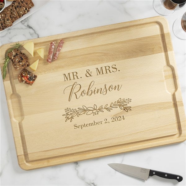 Laurels Of Love Personalized Maple Cutting Board  - 40550