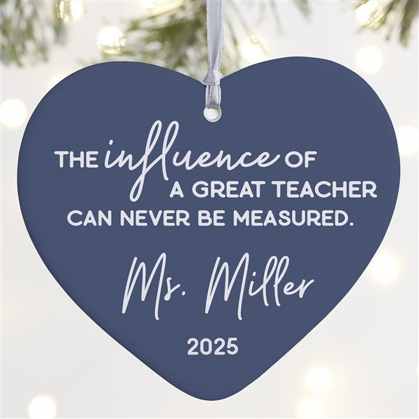 A Great Teacher Personalized Heart Ornament  - 40585