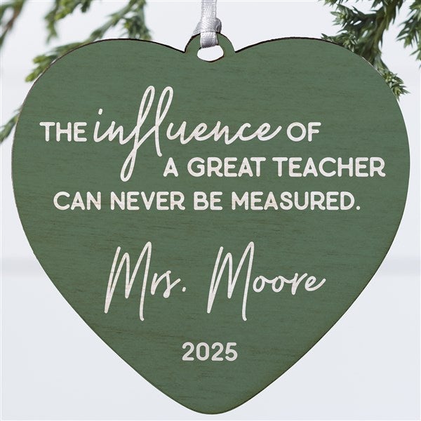 A Great Teacher Personalized Heart Ornament  - 40585