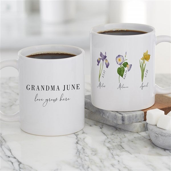 Personalized Coffee Mug - Birth Month Flower - 40624