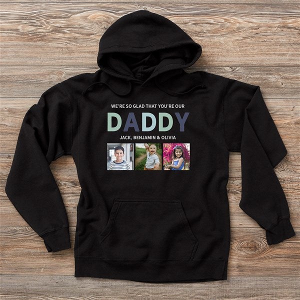 Glad You're Our Dad Personalized Photo Adult Sweatshirt  - 40702