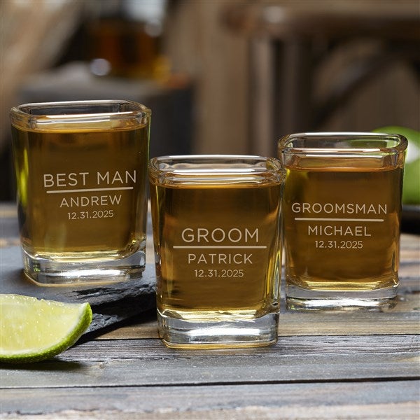 The Groomsmen Wedding Personalized Shot Glass  - 40750