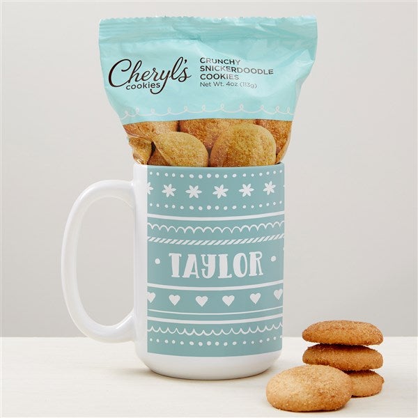 Nordic Noel Personalized Coffee Mug with Cheryl's Cookies - 40784