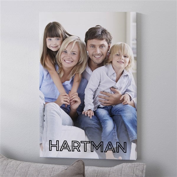 Name & Photo Portrait Personalized Photo Canvas Prints  - 40898