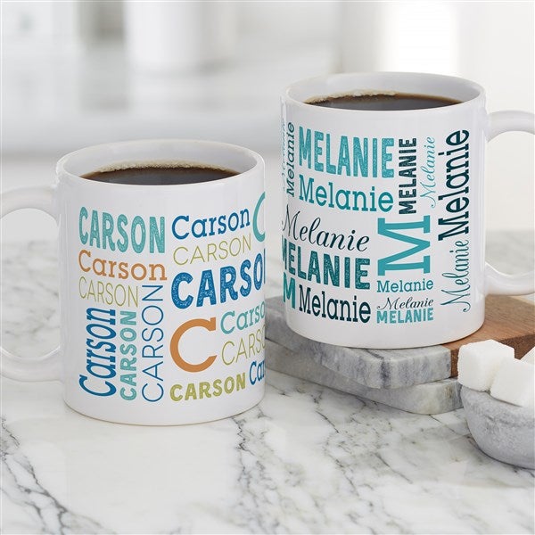 Repeating Name Personalized Coffee Mug